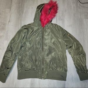 Army Green & Hot Pink Jacket